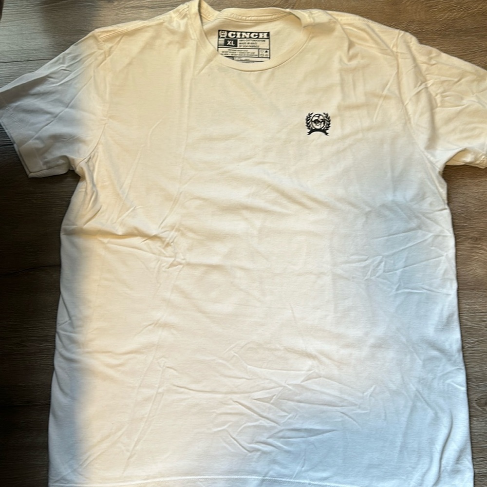 XL Cinch Denim Tee in Oatmeal